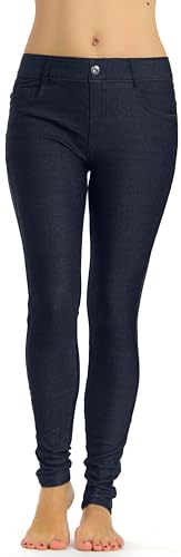 Image of Prolific Health Women's Jean Look Jeggings Tights Slimming Many Colors Spandex Leggings Pants Capri S-XXXL