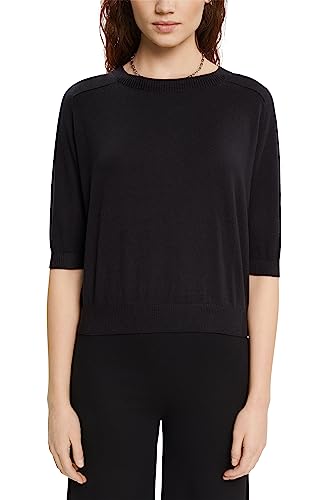 ESPRIT Damen 013EE1I307 Pullover, 001/BLACK, L