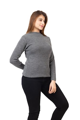 Image of TWENTY ME Winter Wear Casual Solid Acrylic Soft & Warm High Neck Skivvy for Women's