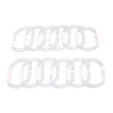 Ikea 231.029.00 Ringsjon Shower Curtain Rings, Clear, Set of 12