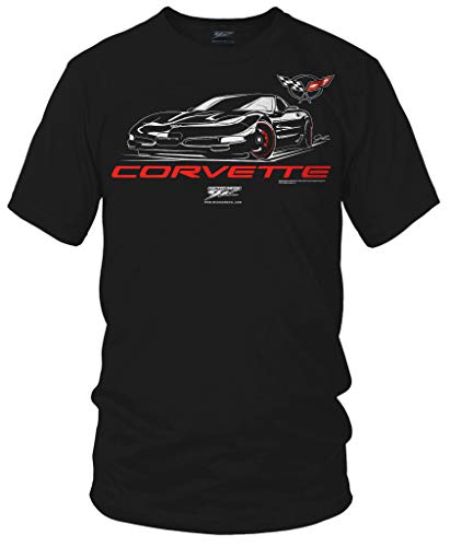 Corvette C5 Stylized Shirt, C5 Corvette t-Shirt, Classic Car, Muscle car Shirt, Black