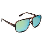 DIFF Sport Hangtime Square Sunglasses for Men and Women UV400 Polarized, Tortoise + Turquoise Ice...