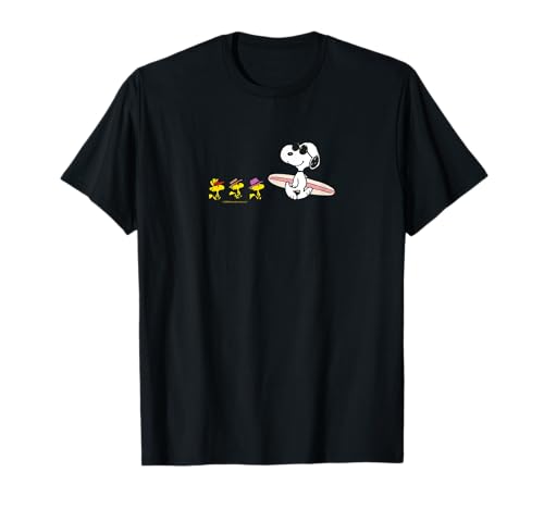 Peanuts - Snoopy Woodstock Surfboard Camiseta