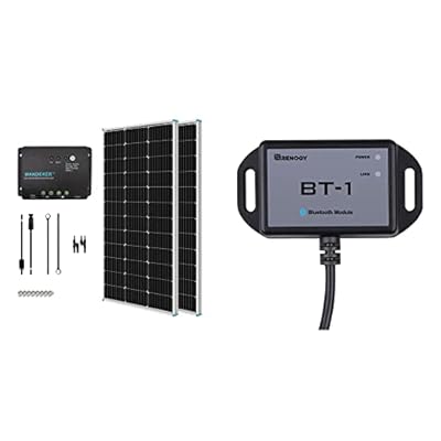Renogy 200 Watt 12 Volt Monocrystalline Solar Panel Starter Kit with Bluetooth Module