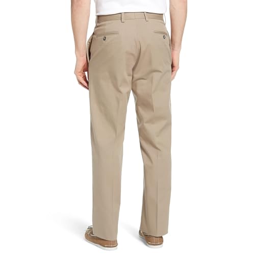 Mens Classic Fit Flat Front Casual Pants Expandable Waist Khaki Chinos Pants Men2