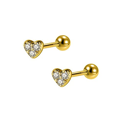 Vis anti-perte pour boucles d'oreilles argent 925 mini cœur romantique