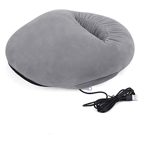 Winter Heated Foot Warmer Under Desk Electric Heating Pad USB Rechargeable Thermal Shoes Soft Feet Warmers Slippers for Pain Relief Cover