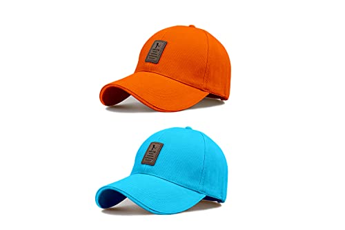 Image of solid plain unisex cotton caps free size adjustable casual look stylish cap