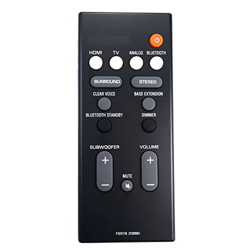 Onlineaudioelectrical Mando a distancia de repuesto compatible con Yamaha YAS-107 / YAS107 Soundbar