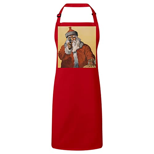 Tablier cuisine Noel Humour Santa vintage pour animer vos repas de fetes en famille