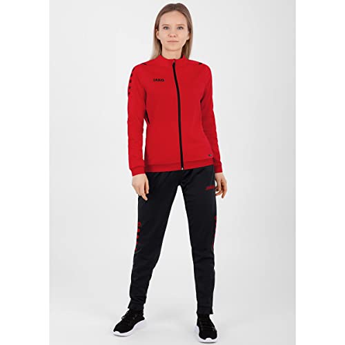 JAKO Damen Polyesterjacke Challenge, Rot/Schwarz, 38 – Ansicht 5