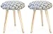 SzSuárez Lot de 2 tabourets tressés en Bois 36 x 36 x 46 cm