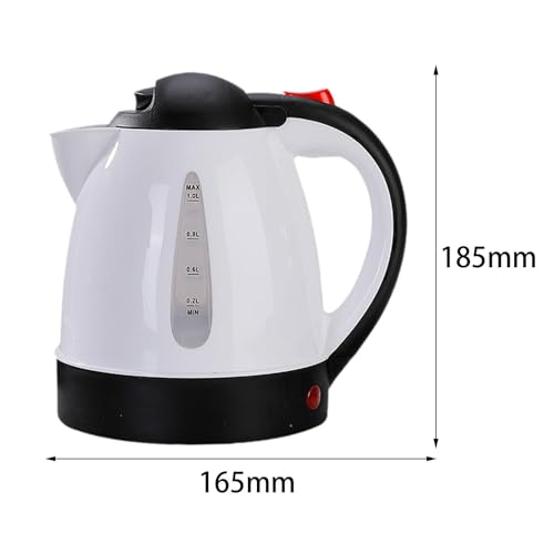 Hervidor eléctrico para auto 1L acero inoxidable blanco miniatura 5