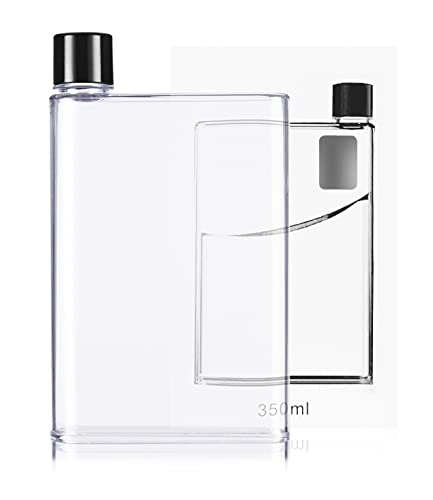 glugglug™ Flat Water Bottle for Handbag - A6 Reusable Drink Flask for Kids | Thin Flat Water Bottle for Travel | Hands Free