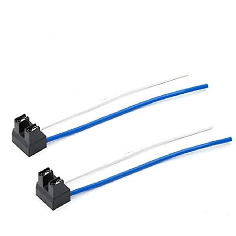 Riloer 2 x H7 2 Pin Headlight Replacement Repair Bulb Holder Connector Plug Wire Socket Cover