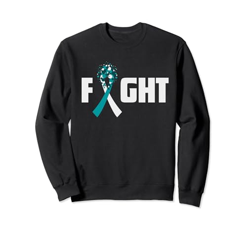 Lucha contra el cáncer de ovario concienciación sobre el sobreviviente cinta de regalo Sudadera