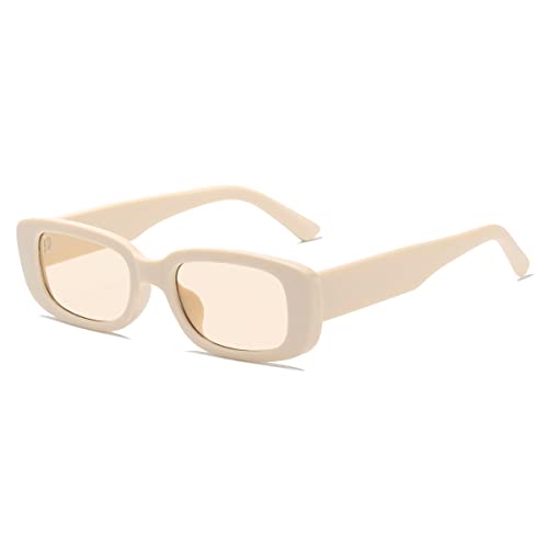 Image of Vintage Rectangle Sunglasses for Women Men 90s Fashion Narrow Square Frame Eyewear UV400 Protection