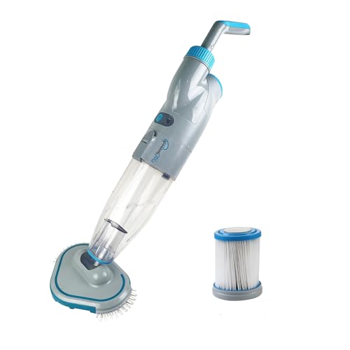 Cordless Pool Vacuum Cleaner, 32GPM Ultra Powerful Suction, Rechargeable Handheld Pool Vacuum for Inground Pools & Above Ground Up to 1300 Sq Ft (Pool-Stomach 50)