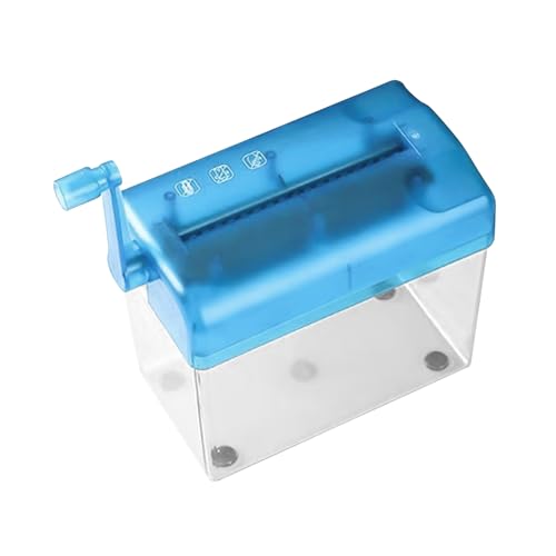 Pequeños destructores de documentos para uso doméstico - Trituradora de papel portátil de maniela, máquina de destruir compacta suministros de oficina - para documentos notas tarjetas de crédito