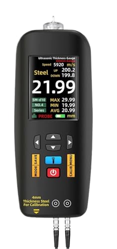 Thickness Gauge, T7 Digital Ultrasonic Thickness Gauge 0.01~300mm Medidor de Grosor Digital Ultrasonico para Metal Acero y Vidrio Recargable miniatura 1