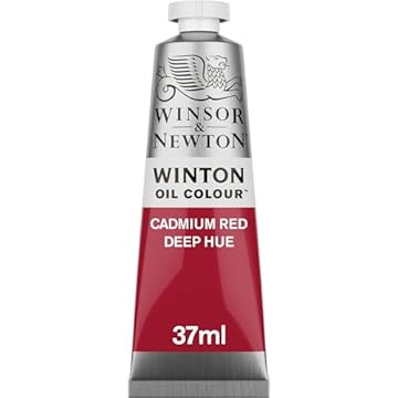 Winsor & Newton 37ml Winton Oil Colour Tube - Cadmium Red Deep Hue,1414098