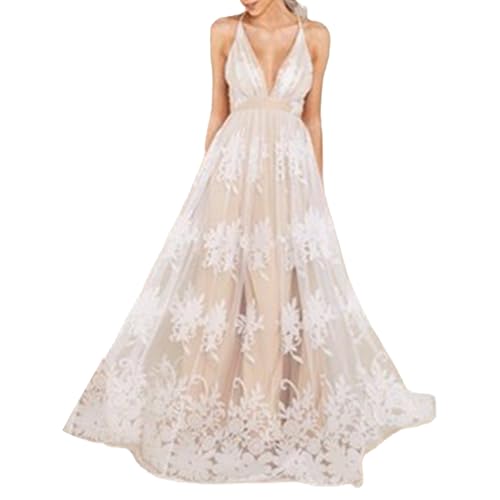 Robe formelle à col en V d'exception avec broderie fine pour cérémonie de mariage