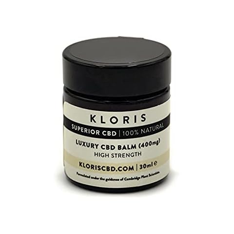 KLORIS Luxury High Strength CBD Balm, 400mg CBD, 100% Natural for Aching Joints and Irritated Skin, 30 ml Cover