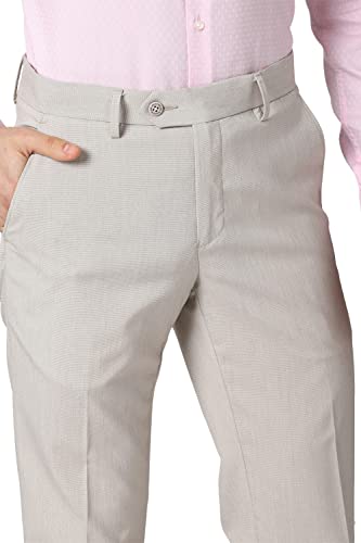 Image of Peter England Men Slim Fit Polyester Blend Work Utility Pants