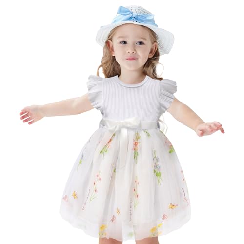 Sinhoon Toddler Girl Tulle Dress Summer Ruffle Sleeveless Baby Girl Fashion Casual Dresses thumb #2