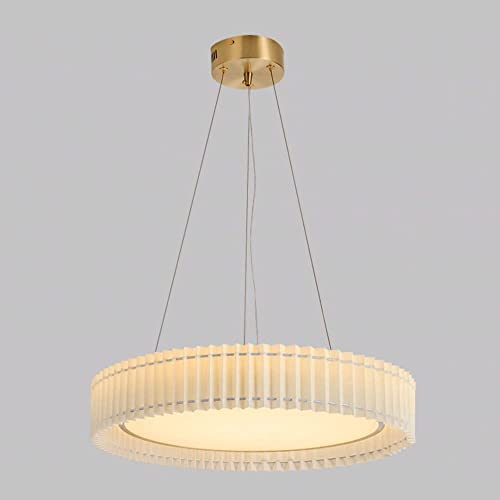 LED Fabric Pendant Light Dimming Rustic Farmhouse Chandelier Cloth Paper Lantern Ceiling Hanging Lamp Nordic Coastal Hanging Lighting for Kitchen Bedroom Dining Room Restaurant
