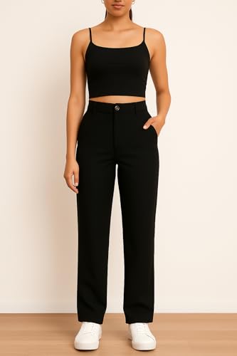 Image of Women's High Waist Formal Trousers | Formal Pants | Office Wear
