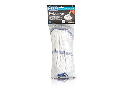 Addis Twist Mop In White And Metallic Silver