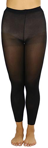 Image of ToBeInStyle Women's Opaque Ankle Long Nylon Footless Fun Tights Pantyhose