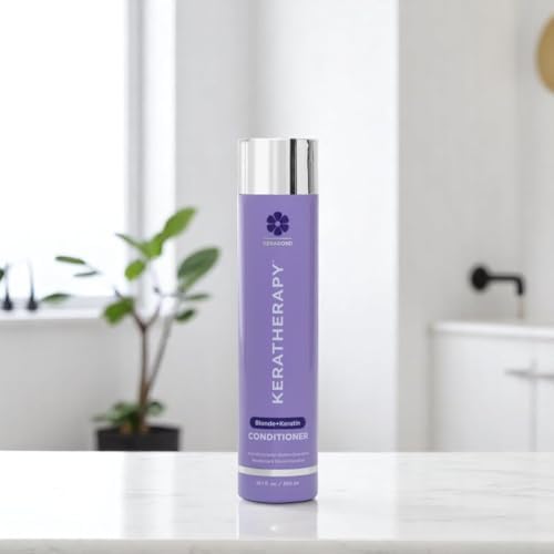 Miniatura 2 de KERATHERAPY Acondicionador tonificante violeta totalmente rubio con infusión de queratina, 10.1 onzas líquidas, 10.1 fl oz  Terapia de queratina