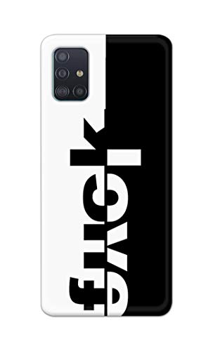 Image of PRINTFIDAA One Words Fukc Love Creative Art Innovative Wonderfull Printed Designer Hard Case for Samsung Galaxy A51, SM-A515F / DSN, SM-A515F / DS Back Cover -(e) RPM1003