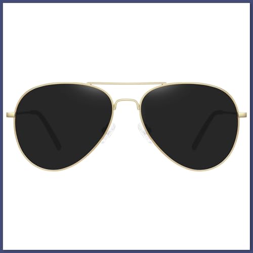 Image of Full Rim Pilot Sunglasses| Glass And 100% Uv Protected | Men & Women