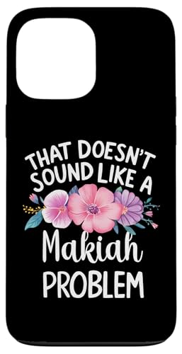 MAKIAH Personalized Cute Flower Girls MAKIAH Name スマホケース iPhone 13 Pro Max 用