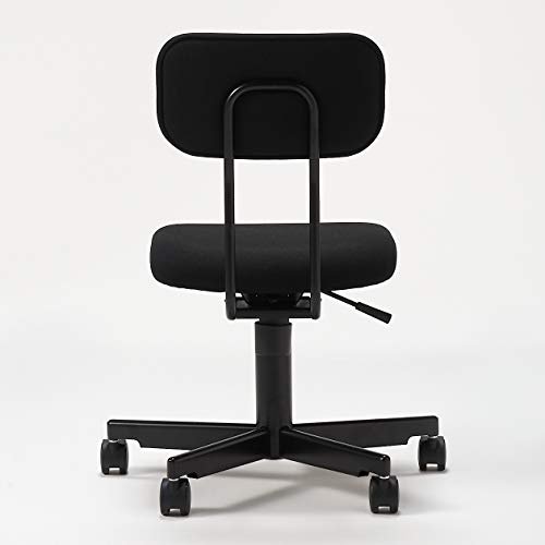 無印良品 ワーキングチェア/黒(2009) 幅55.5×奥行53×高さ74~84cm 18121304 [5]