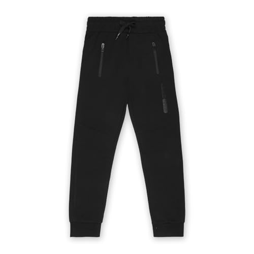 Image of Alan Jones Clothing Boys Solid Joggers Trackpant | Ribbed Hem & Waist | Drawstring Closure | Sizes 5-16 Years | Heavy GSM Fabric