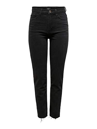 ONLY Female Straight Fit Jeans ONLEmily HW 3032Black Denim,Black Denim,30W...