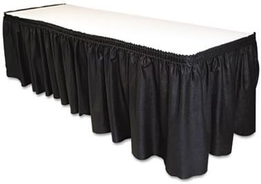 Table Set Linen-Like Table Skirting- 29" x 14'- Black