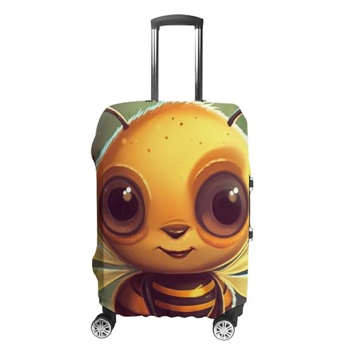 Travel Luggage Cover Protectors Elastic Anti-scratch Suitcase Cover Washable Luggage Sleeve Cute Bee Suitcase Cover Protector Fit 18-32 Inch Suitcases Travel Accessories XL