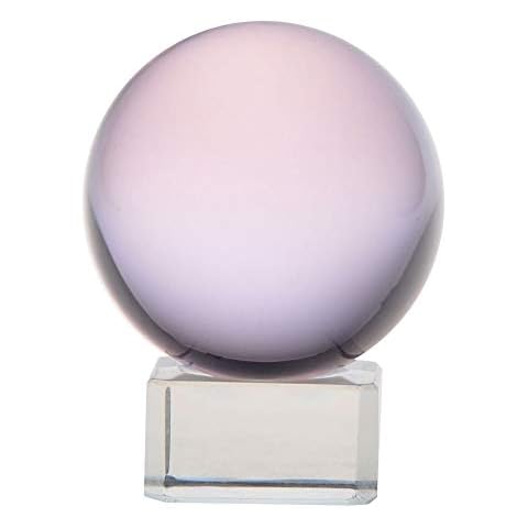 GYXYSJ 40mm Pink Crystal Ball Glass Ball Globe Fengshui Miniature Cover