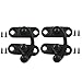 OSVJE 2 Pcs Antique Hook Hasp Latch, Small Hasp Latches Black Clasp Lightweight Lock, Stable Lock for Jewelry Box Cabinet Toolbox/Suitcase（Right*2）