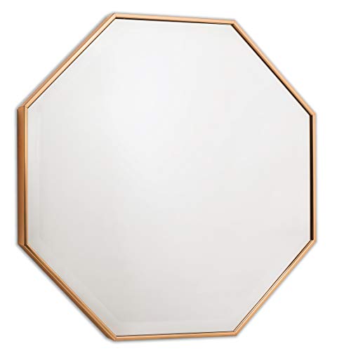 Wall Mirror - Octagon Frame for Entryway or Bathroom, Bronze Mirrors by EcoHome