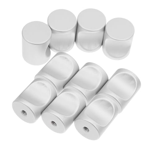 POPETPOP 20個アルミ合単孔丸型キャビネット取っ手 モダンで多用途なキッチン 家具用小型引き出しノブ 滑らかで手入れ簡単なメタルドアハン