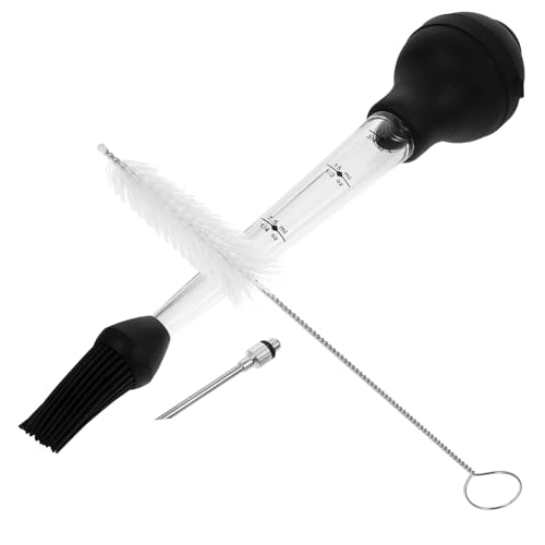 Outanaya 1Set Compact Food Injector Convenient Turkey Seasoning Injector with Stainless Steel Needle for Marinades and Gadget for BBQ and Cooking