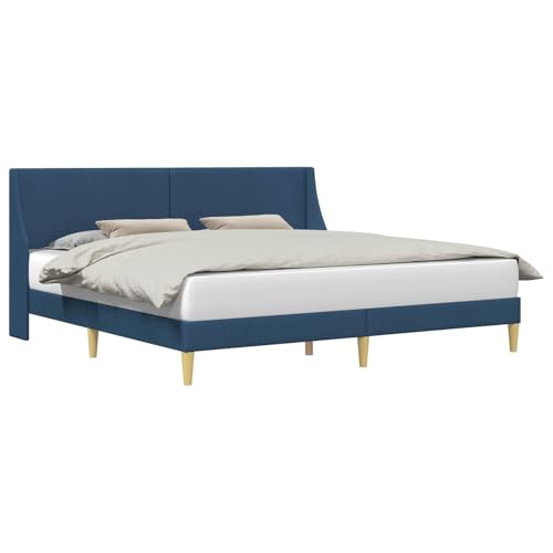 vidaXL Estructura de Cama con cabecera Placa de conexión, Cama Moderna, Diseño Rectangular, Tapizada en Tela, Mueble Funcional, Base Compacta y Elegante