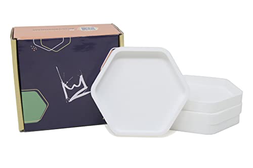 CROWNMADE 4 Pack Hexagon Resin Coaster Molds, Coaster molds for Epoxy Resin, Silicone Molds for Resin, Epoxy Resin Molds CROWNMADE 4 Pack Hexagon Resin Coaster Molds, Coaster molds for Epoxy Resin, Silicone Molds for Resin, Epoxy Resin Molds