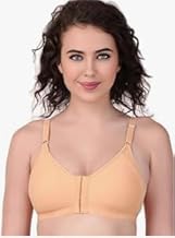 Front Open Hook Sports Bra for Girls, Cotton Non-Padded, Wire-Free, Adjustable Straps, Sizes 32-44